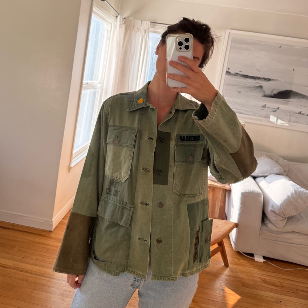 Vintage Reworked Green Utility Army Jacket